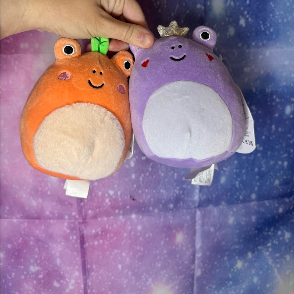 Two new squishmallow frogs Fatima and Francine